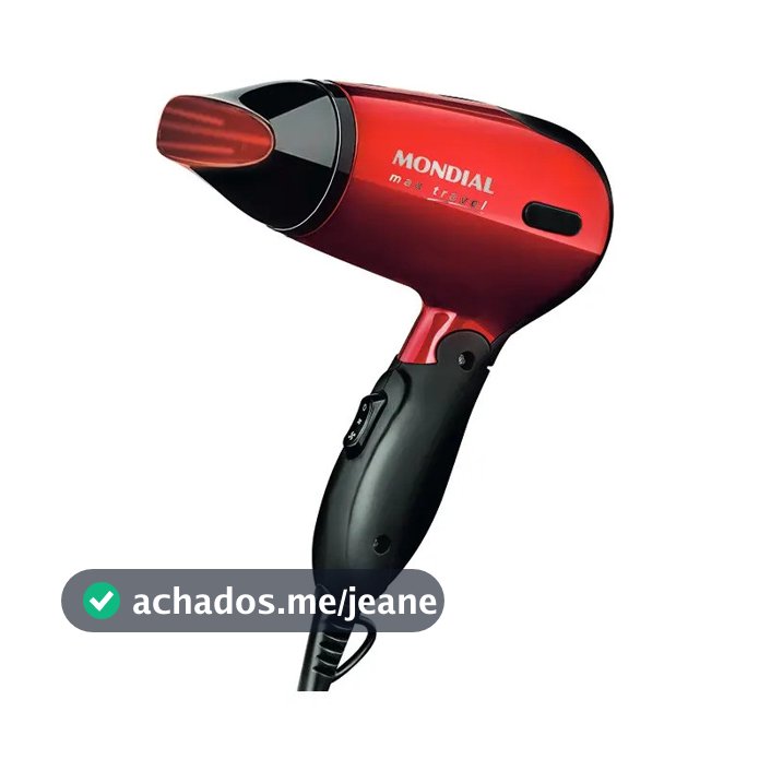 Secador de Cabelos Mondial Max Travel SC-10 Bivolt 1200w