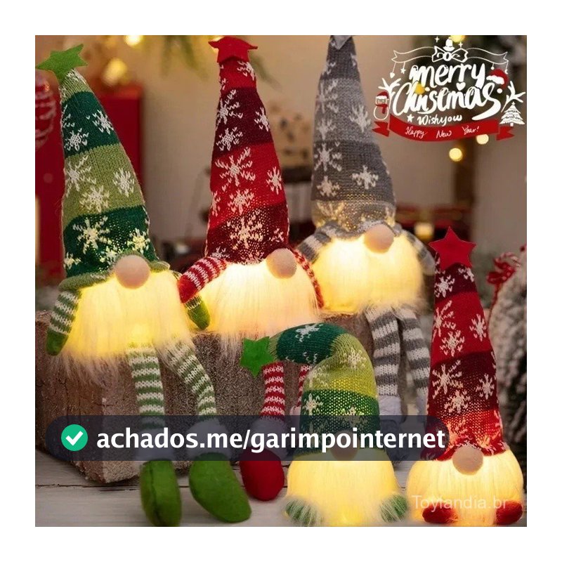 Boneco Gnomo Luminoso de Natal 2026, Boneca Sem Rosto, Decoração de Natal para Casa, Presente de Natal, Presentes de Ano