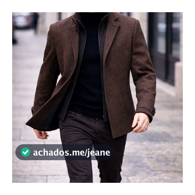 Sobretudo  blazer duplo Masculino Social Premium Slim Fit Elegante Inverno