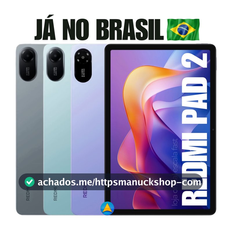 Novo Tablet Xiaomi Redmi Pad 2 256/8GB 128/6GB 128/4GB de Ram Com Envio Imediato