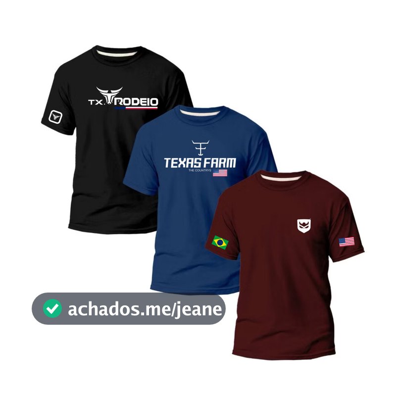 Camisetas Masculina Rodeio Texas Country agro