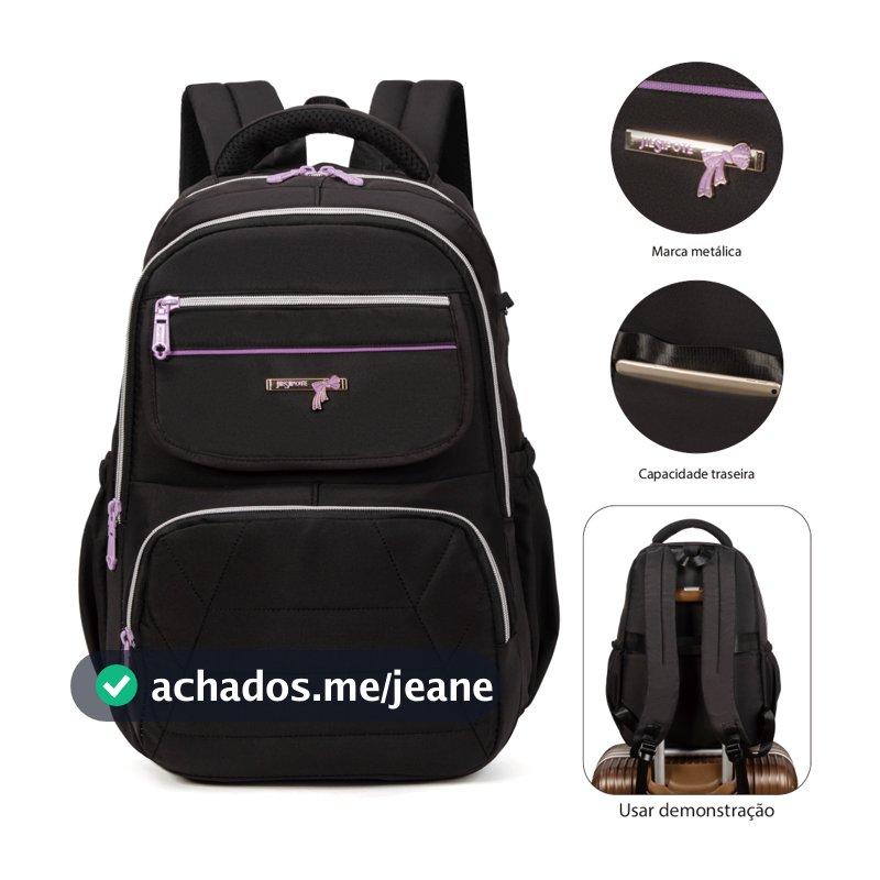 Mochila feminina, impermeável e reforçada, com capacidade para 15,6 polegadas de laptop
