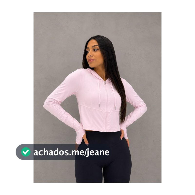 Jaqueta Feminina Esportiva C/Capuz Poliamida Premium Fitness Slim Fit