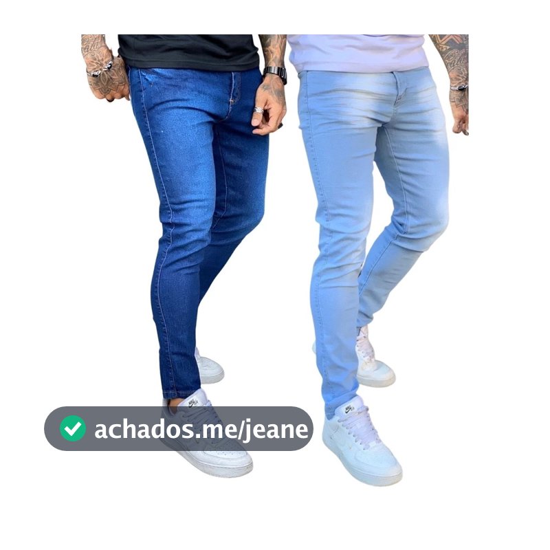 Kit calças jeans masculina com elastano linha premium NF promoção