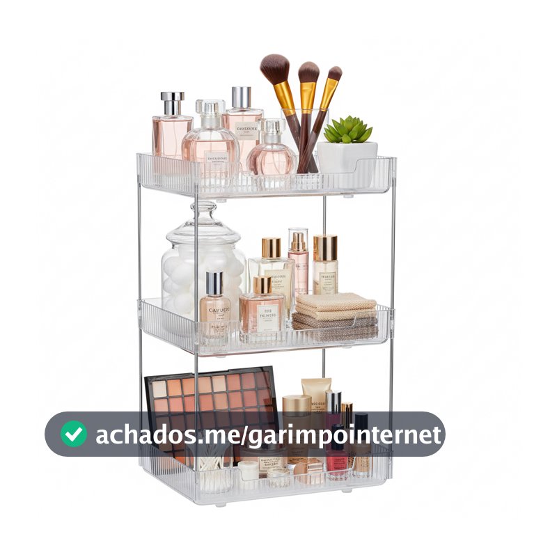 Organizador de Maquiagens Perfume Retangular para pia