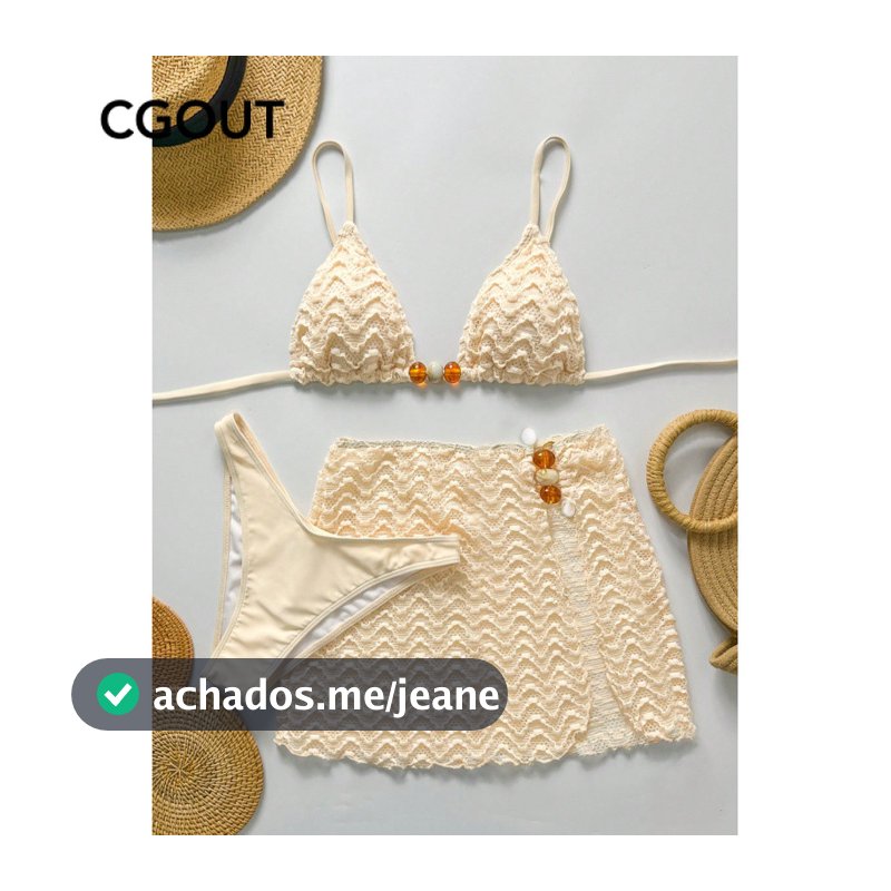 Novo maiô dividido de três peças feminino biquíni com tiras