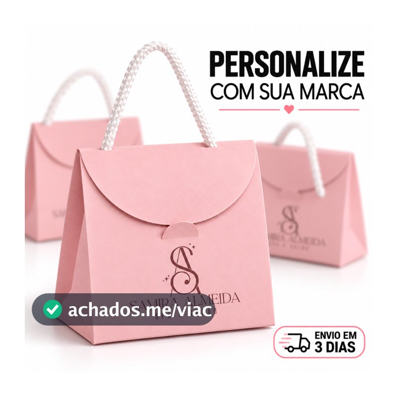 20 a 100 un - Mini Sacolinha Personalizada Com Logo Embalagem Para Bijus, Lojas E Acessórios Brindes