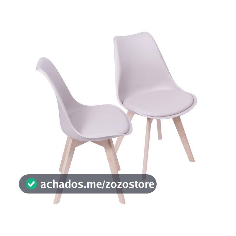 2 Cadeiras de Jantar Joly Saarinen Boxbit Base Madeira