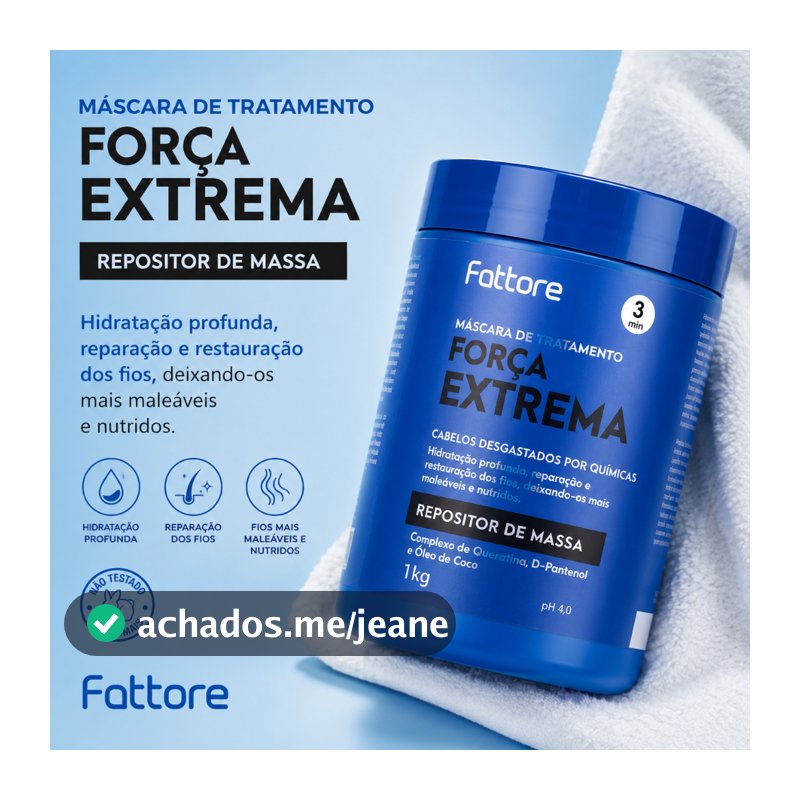 Máscara de Tratamento Repositor de Massa Fattore – Força Extrema 1KG