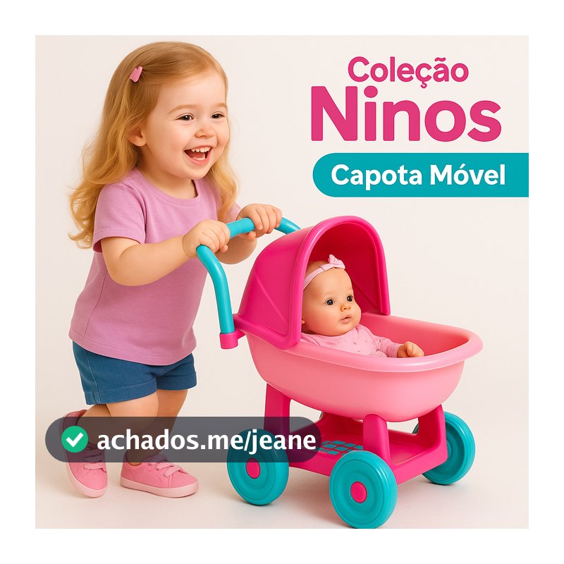 Carrinho De Boneca Bebê Ninos Alive Reborn Cotiplas Envio Imediato