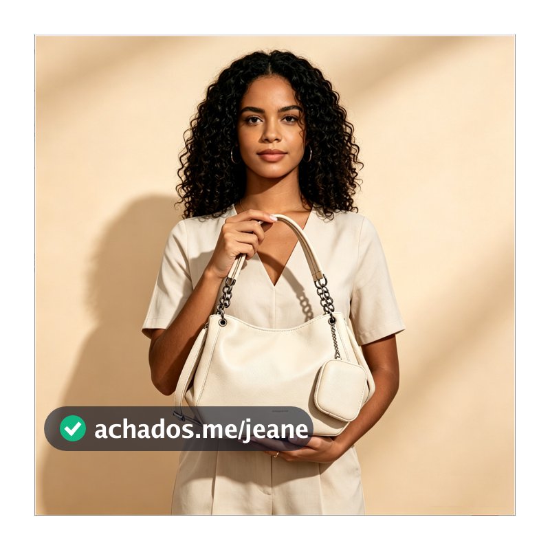 TOMI MITO Bolsa Espaçosa para Trabalho com Alça Longa Ajustável, Detalhes Metálicos e Compartimentos Práticos TM9195