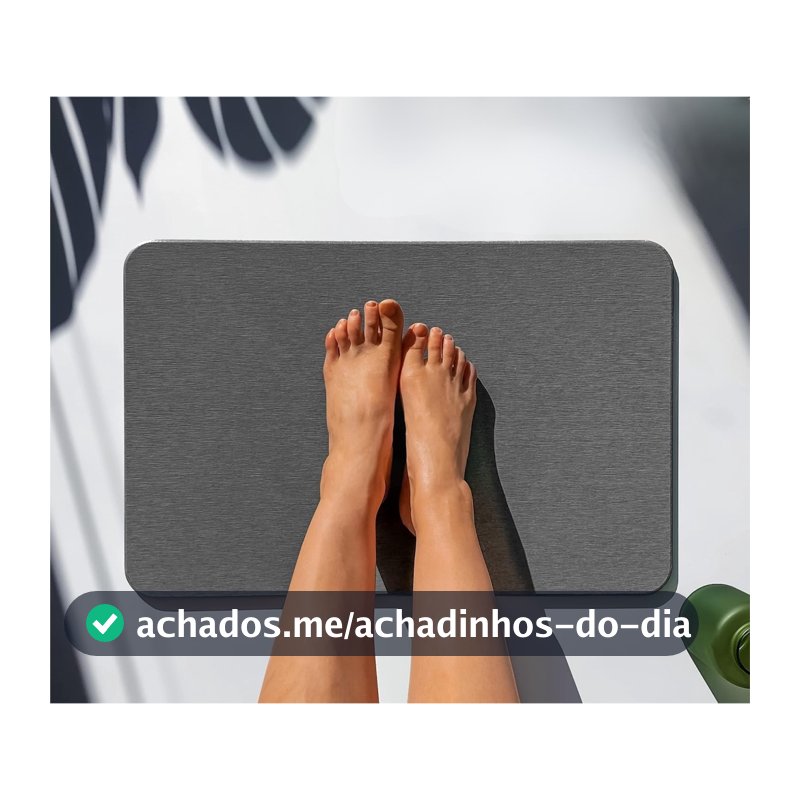 Tapete de Pedra Diatomita para Banheiro 60x 39cm - Linha Casa