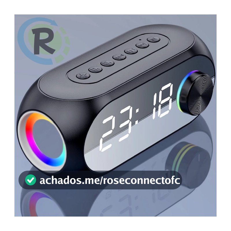 Radio Relógio Digital LED De Mesa Tela Espelho Dimmer Bluetooth Duplo Alarme USB Fm Portátil AL-8353