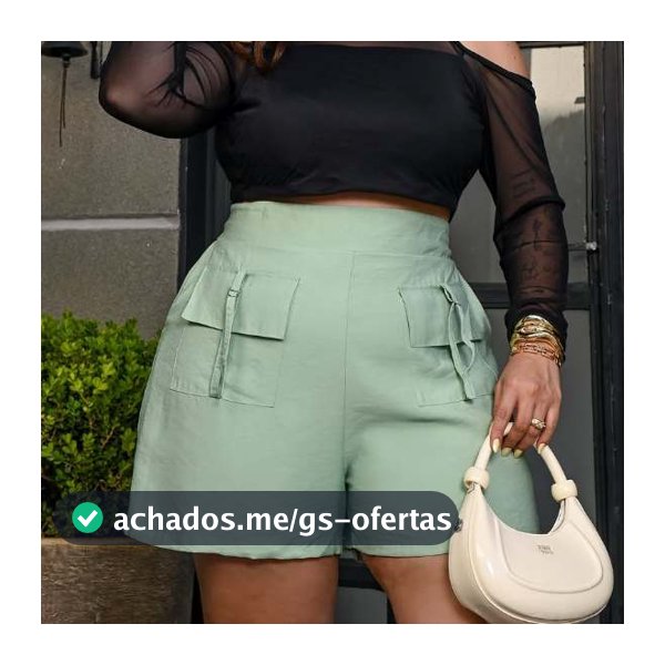 Shorts Bermuda Alfaiataria Plus Size 48 ao 52 Feminino Social Cargo