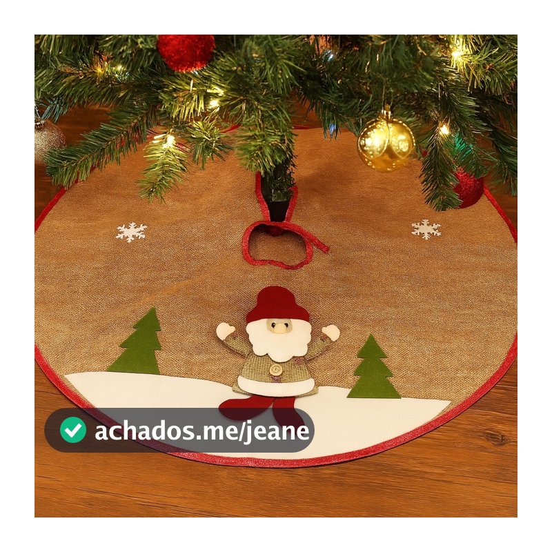 Saia Para Árvore De Natal Juta 60cm Decoração Natalina