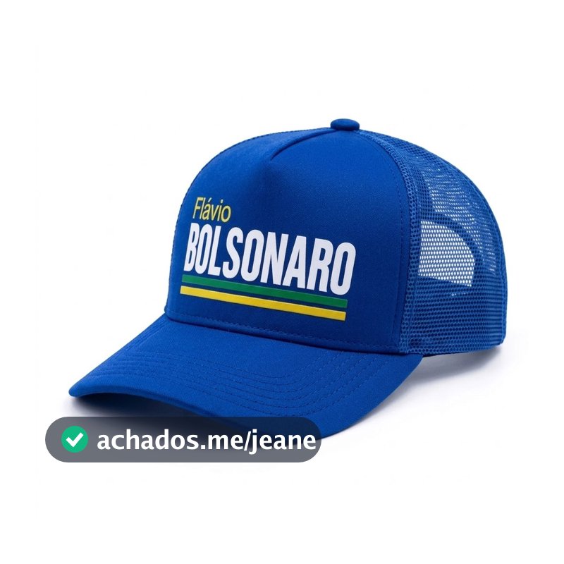 Boné Trucker Flávio Bolsonaro Politica Capitalismo Direita Brasil Acorda Brasil Estiloso Ajustável Unissex Brasileiro