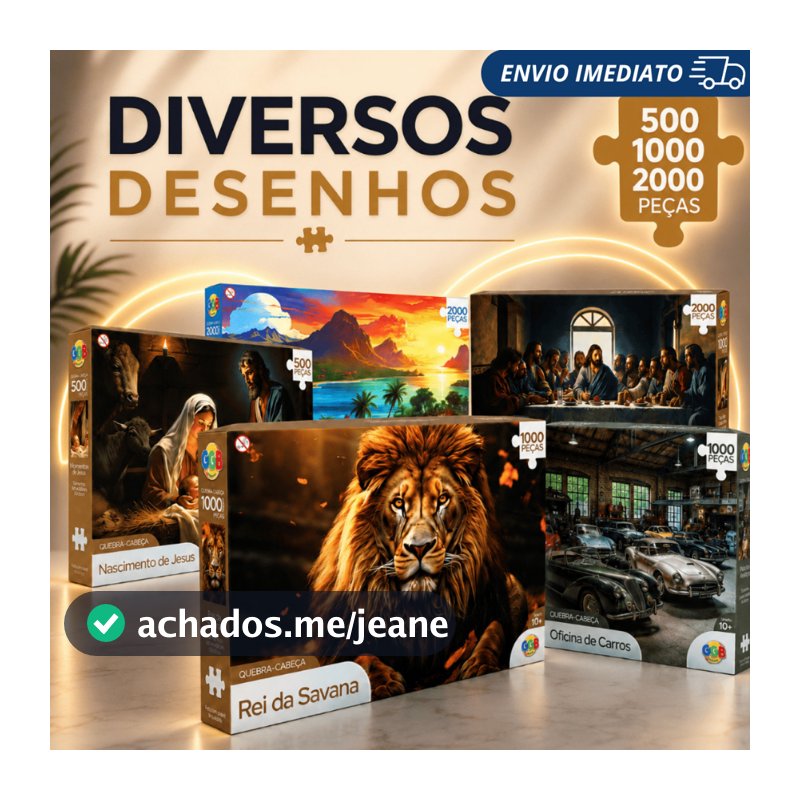 Quebra Cabeça 500 Peças - 1000 Peças - 2000 Peças Premium - Escolha Desenhos