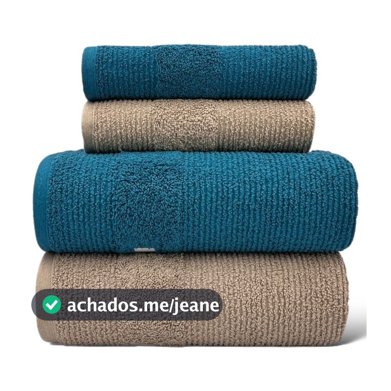 Toalhas de Banho Banhão Gigante Kit Jogo de 2 Toalhas de Banho + 2 Toalhas de Rosto 100% Algodão