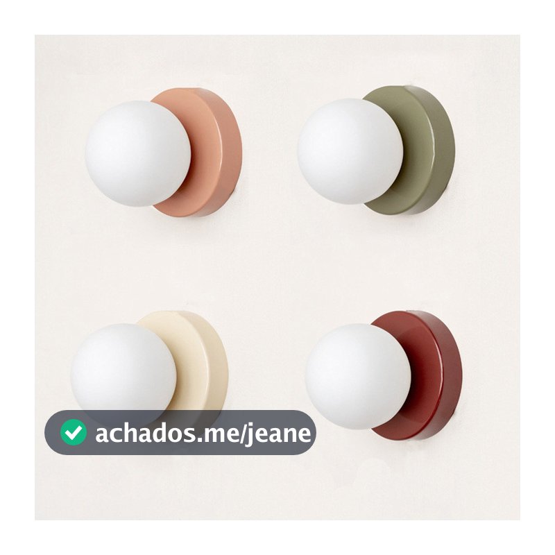 Macaron Lâmpada De Parede Bola Redonda Quarto Estudo Redondo Do Teto Nordic Escada Corredor Arandela Entrada Luz