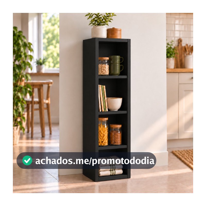 Estante Organizadora para Cozinha em MDF 97cm com 4 Nichos Resistente, Funcional e Versátil