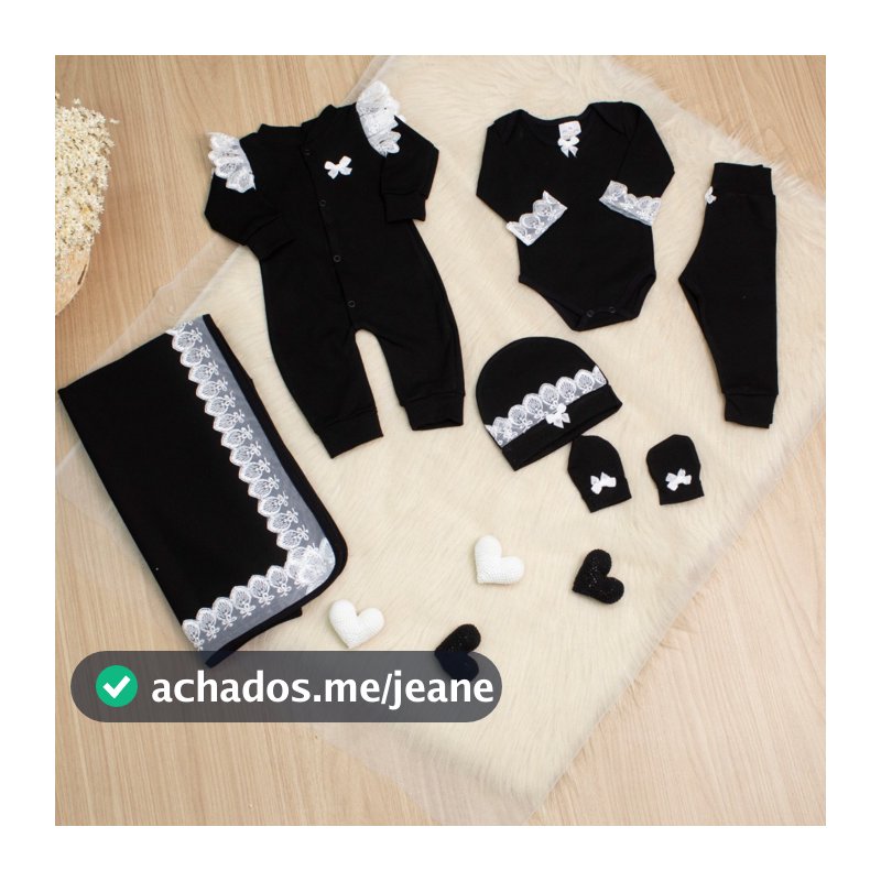 Saída Maternidade Menina Enxoval Completo 6 Peças RN Roupas 100% Algodão Premium