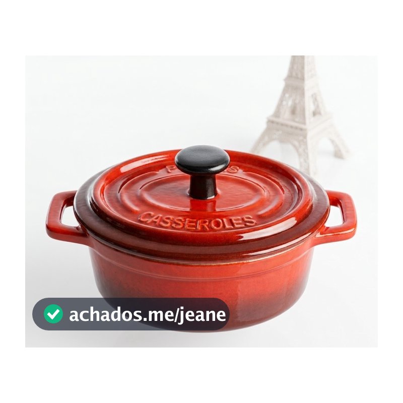 Caçarola Vermelha Cerâmica 150 Ml