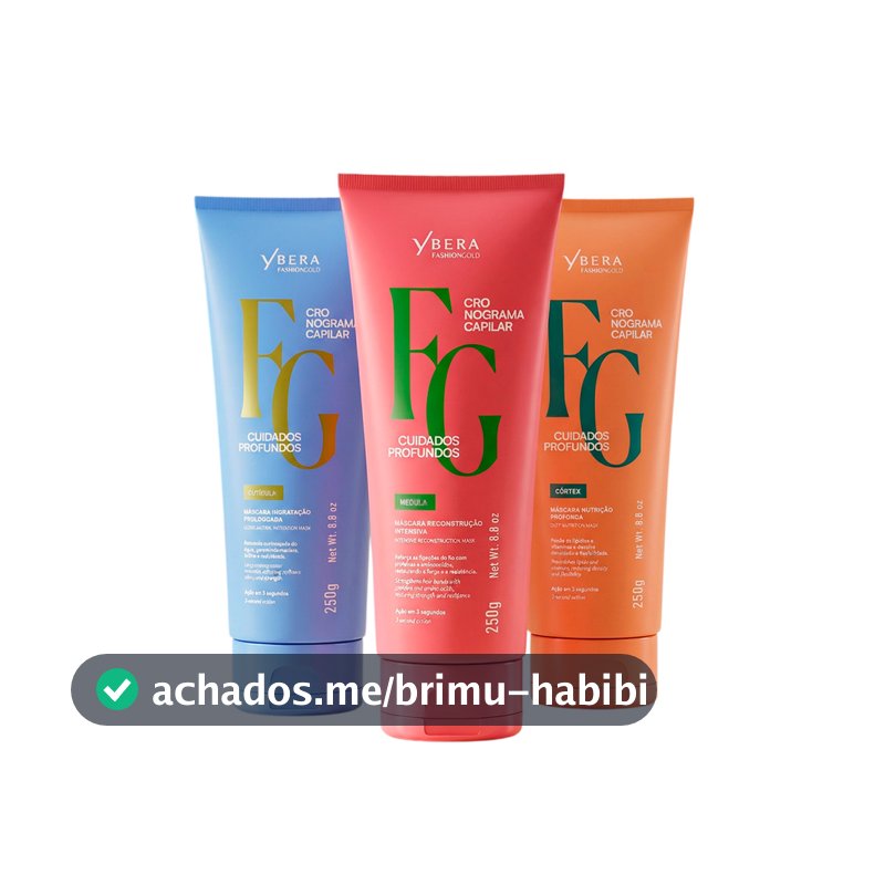 Máscara 250g Cronograma Capilar - Fashion Gold