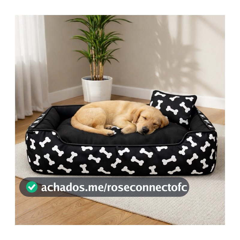 Caminha Cama Pet com Fundo impermeável com Zíper para Cão Gato Grande, Médio e Pequeno