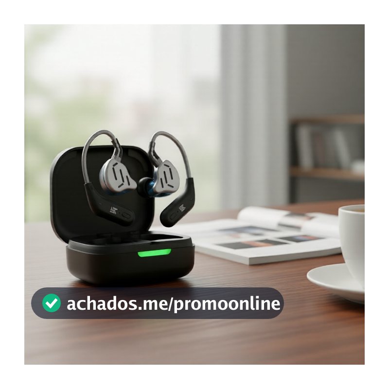 Cabo de Ouvido Sem Fio KZ AZ09 HD, Bluetooth 5.2, Estojo de Carregamento para KZ ZAX/DQ6/ZSN/ZSX/CA16/VX/MT1