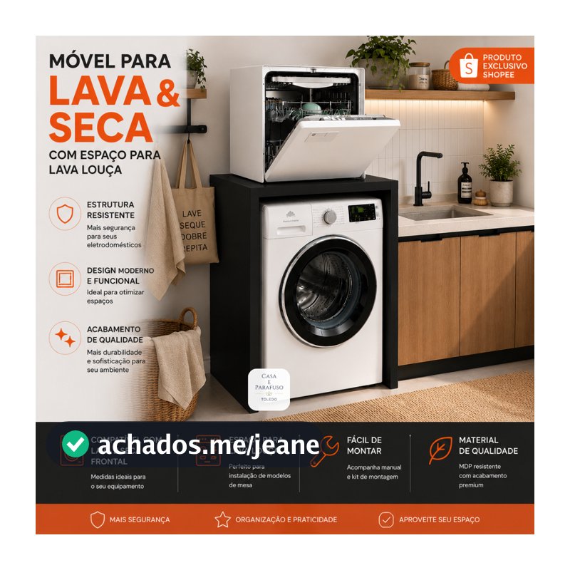Bancada Para Lava Roupas E Suporte Para Lava Louça-107