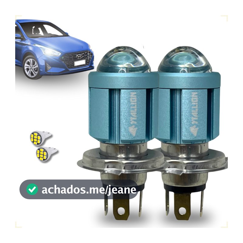 Kit de Farol de Led Lâmpada Carro H4 St-G301 Bombillo 6500k Farol Alto e Baixo Par Super Branca 12V