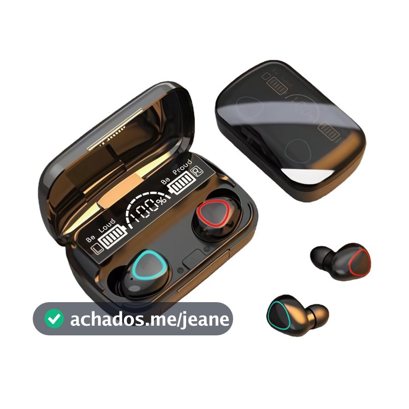Fone De Ouvido Sem Fio M10 TWS Bluetooth 5.1 display Led Touch  22 horas de uso