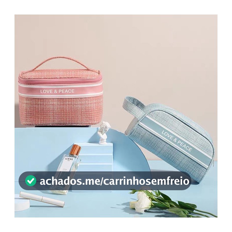 TOMI MITO  Necessaire Feminina Grande com Zíper para Maquiagem, Cosméticos, Viagem e Uso Diário  9902 9903