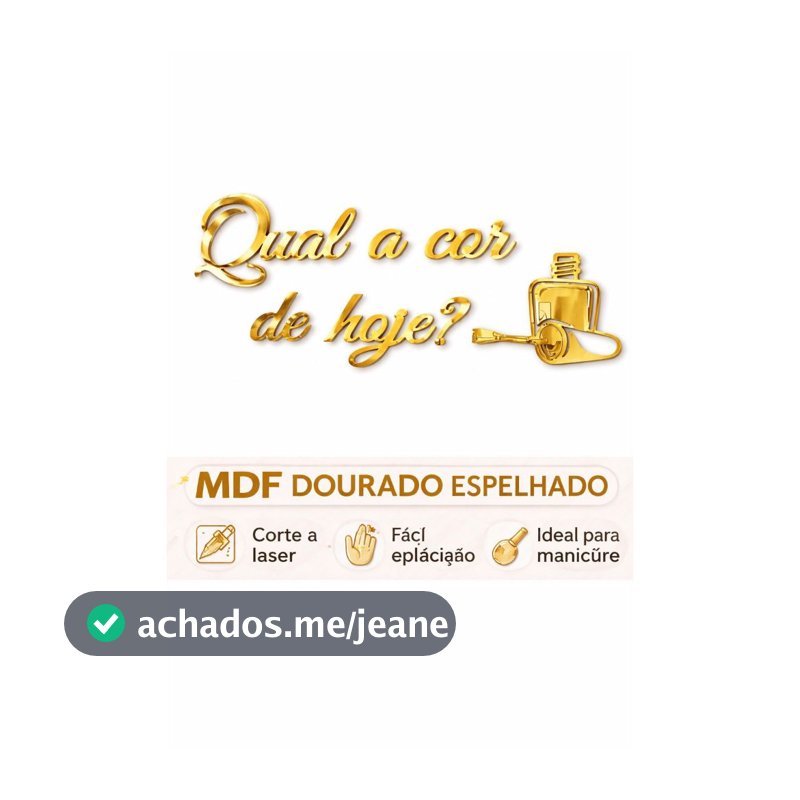 PLAQUINHA QUAL A COR DE HOJE MANICURE DECORAÇÃO SALÃO