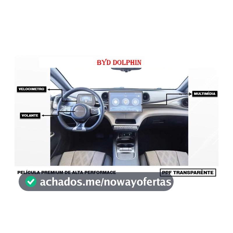 Película Multimídia, Velocímetro E Volante Byd Dolphin