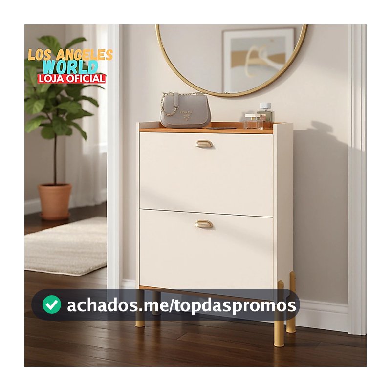 Sapateira Hall De Entrada Organizadora Quarto Puxador Concha Closet 12 Pares de Sapatos - Cores