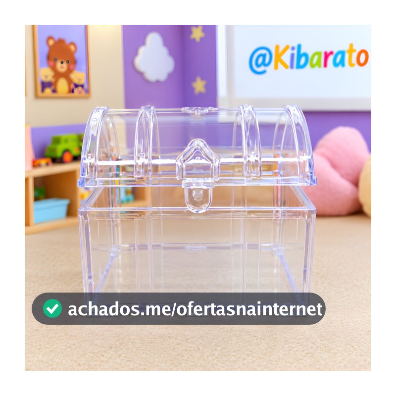 Kit 22 Mini Baú do Tesouro Pirata Acrílico Lembrancinha