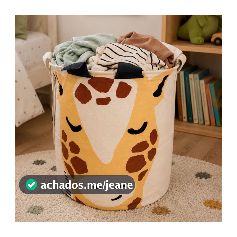 Cesto de Roupa Suja Organizador de Brinquedos em Linho Multiuso Cesto Dobrável 40 L Decoração Casa