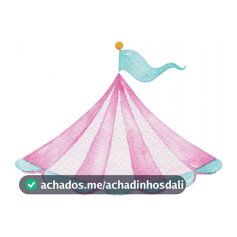 ELIPSE TENDA CIRCO AQUARELA ROSA,  MDF 3 MM decoração de festa