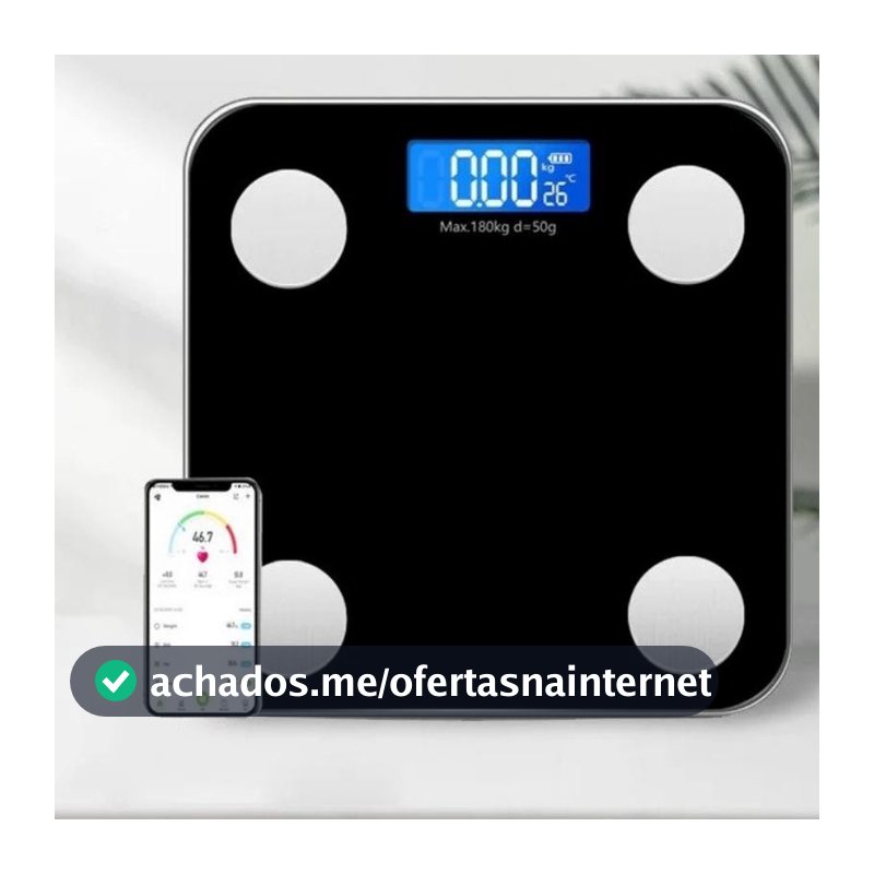 Balança Bioimpedância Digital Profissional Suporta Até 180kg Via Bluethooth Escala De Peso Digital Eletrônica