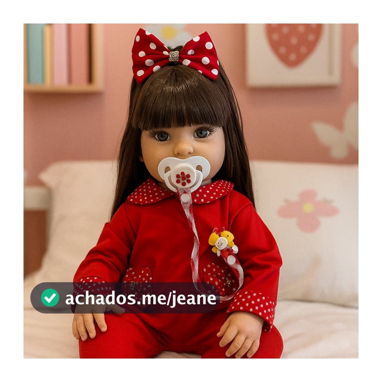 Bebê Boneca Reborn Menina com Acessórios Pode Dar Banho
