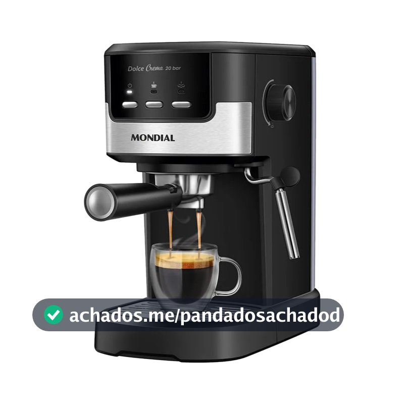 Cafeteira Espresso Mondial Dolce Crema 20 Bar Inox 1200W
