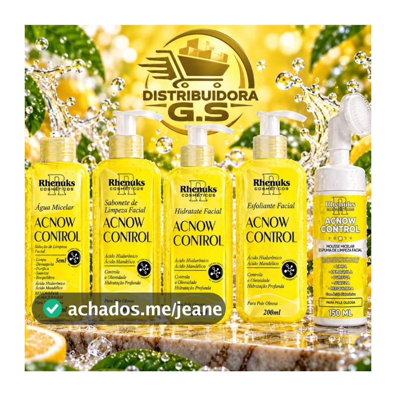 Kit Facial Anti Acne Completo Skin Care com 5 Produtos