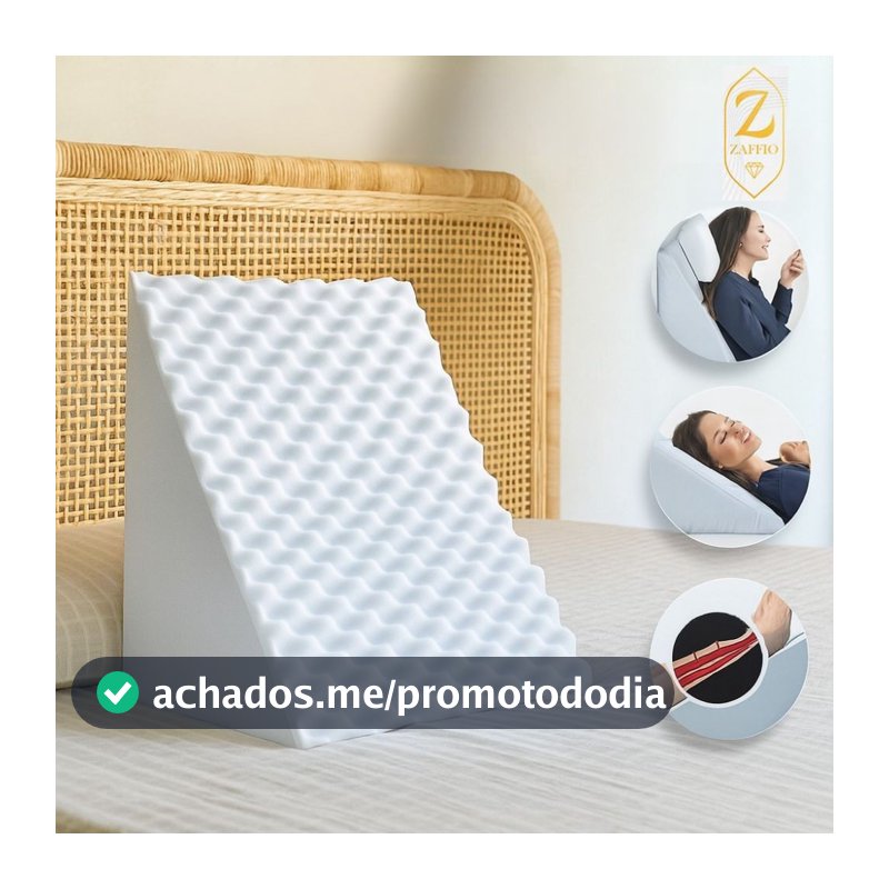 Travesseiro Encosto Triangular Repouso Leitura Encosto Anatômico Pós Cirúrgico