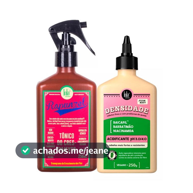 Lola Tonico Rapunzel 250ml + Acidificante Densidade 250g