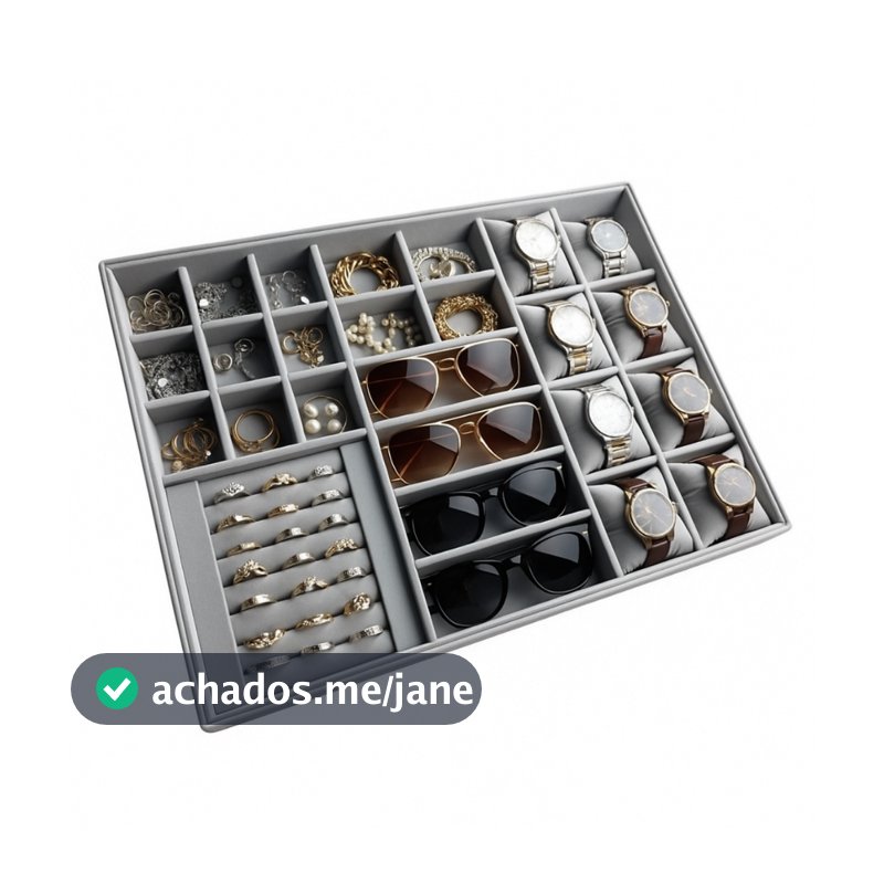 Organizador Caixa Porta Joias E Acessóros Para Gavetas Armário Guarda Roupa