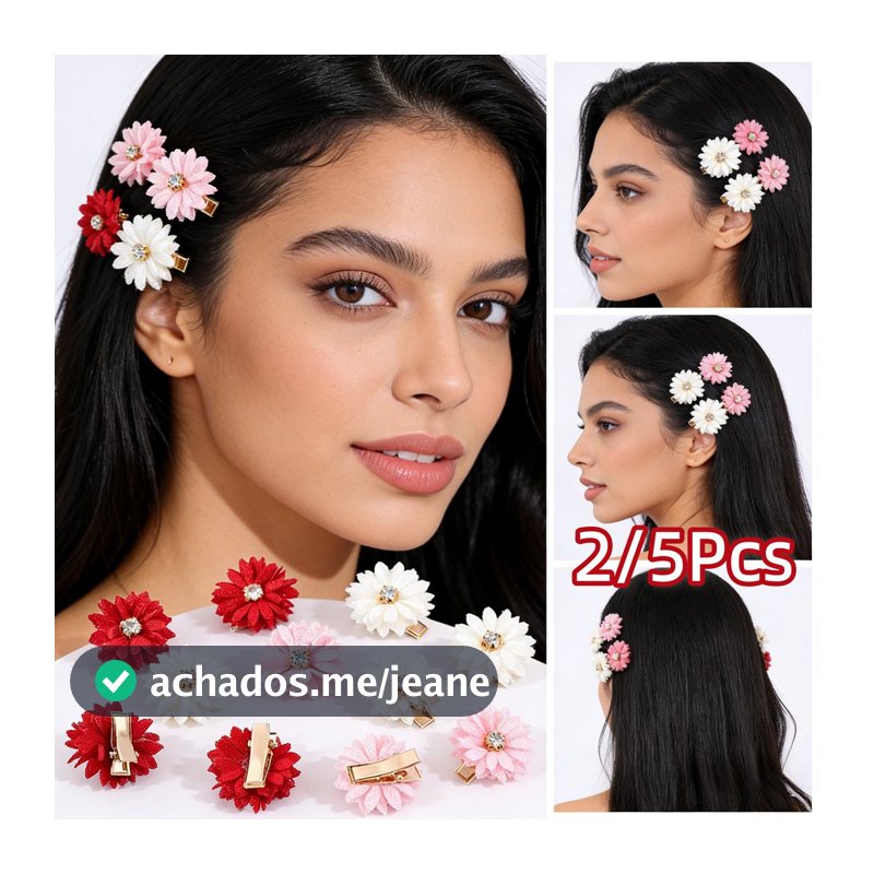 2/5 Pçs Bonito Pequena Flor Grampos De Cabelo Crianças Meninas Pinos Presilhas Acessórios