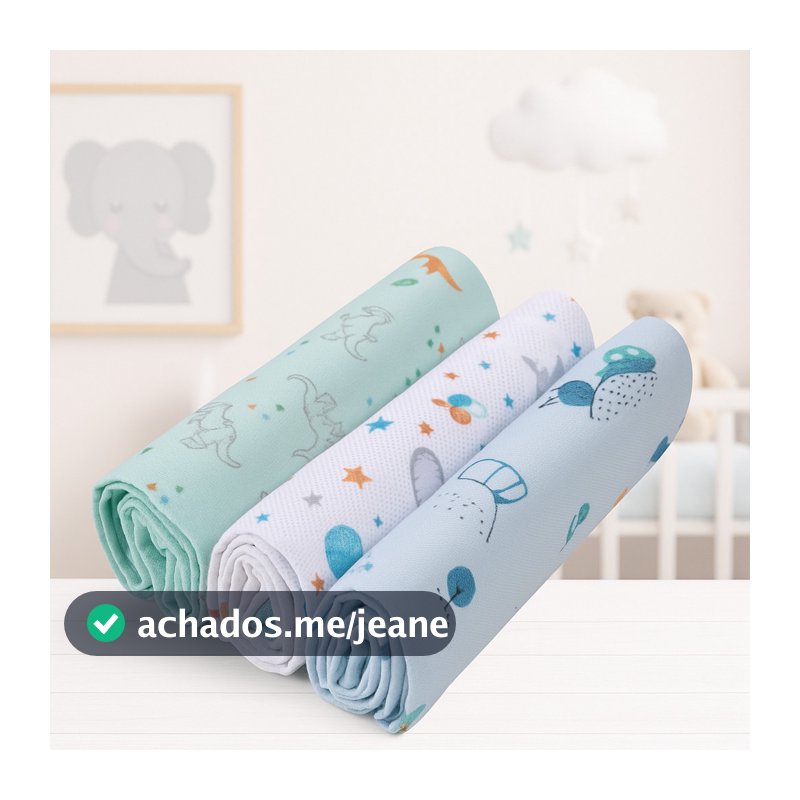 Cueiro Manta Flanelado 100x80cm e 80X80 bebê kit com 3 unidades Enxoval Menina Menino