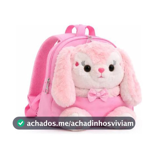 Mochila Infantil Fofa Com Pelúcia Escolar passeio menina