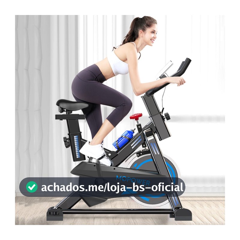 Bicicleta Spinning Profissional 15kg Roda Inércia - Suporta 150kg  | Display Digital | Silenciosa | Altura Ajustável